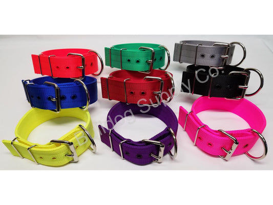 2" 3-Ply Nylon Heavy Duty Dog Collar for Pit Bulls & Large Breeds